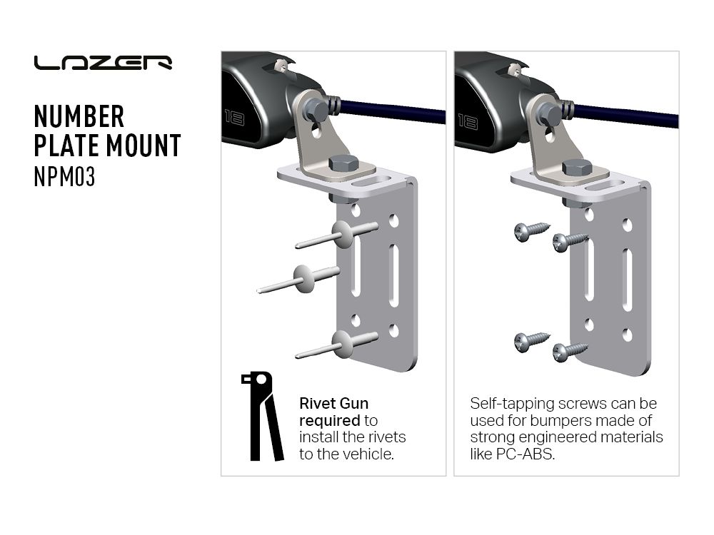 Lazer Licence Plate Mount