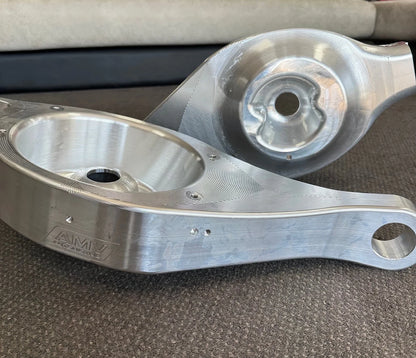 Aluminium billet lower rear control arms for Y62 Nissan Patrol, rated to 8 tonne, designed for the AMV 4100kg GVM upgrade.