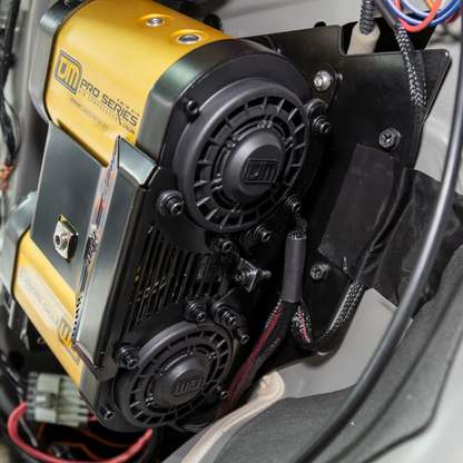 TJM Pro Series air compressor mounted on AMV Automotive Y62 Nissan Patrol bracket