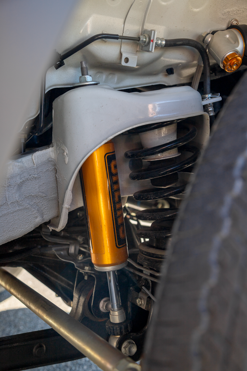 Ohlins shocks fitted to AMV Automotive's Syvecs build JB74 Suzuki Jimny