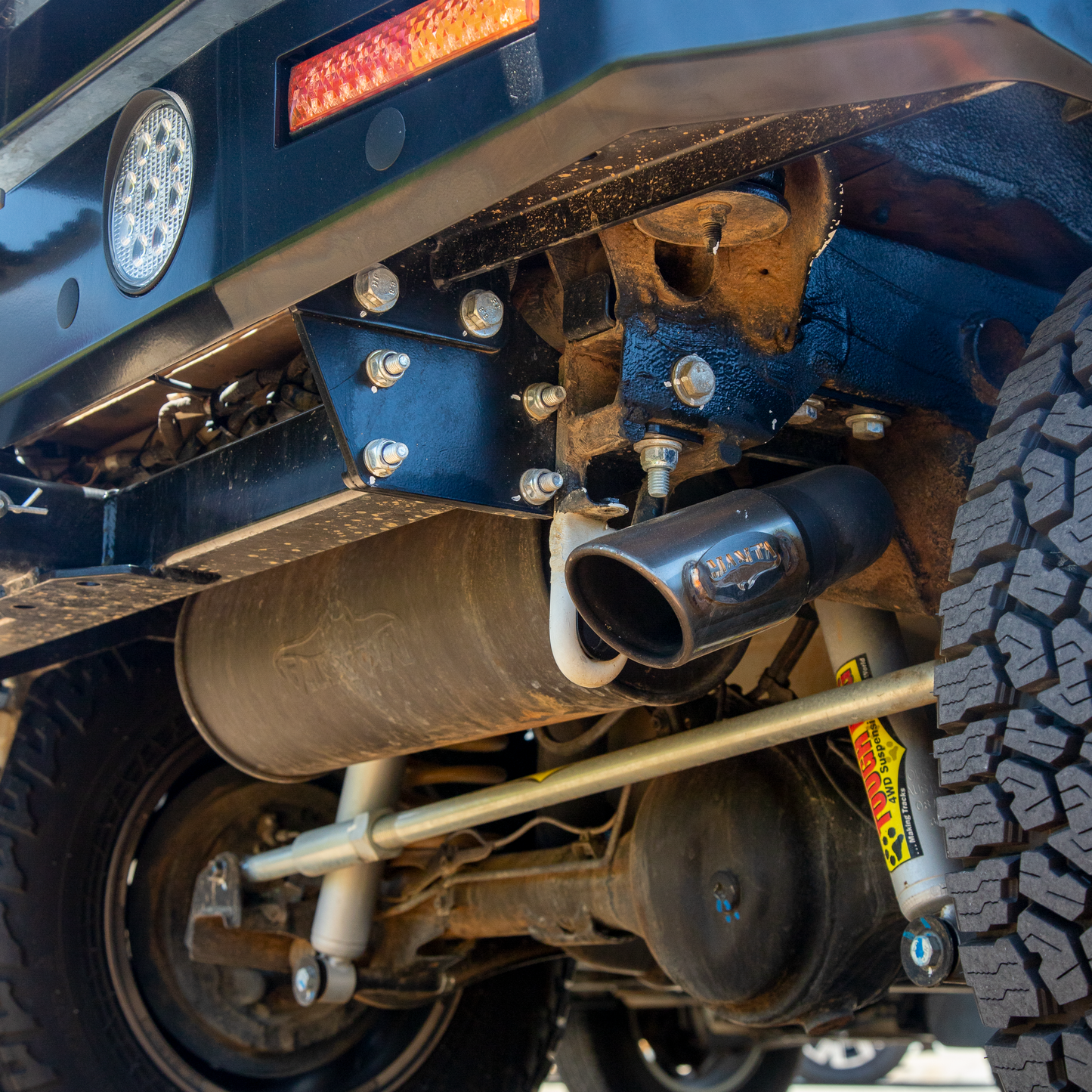 Manta Performance exhaust system fitted to a JB74 Suzuki Jimny