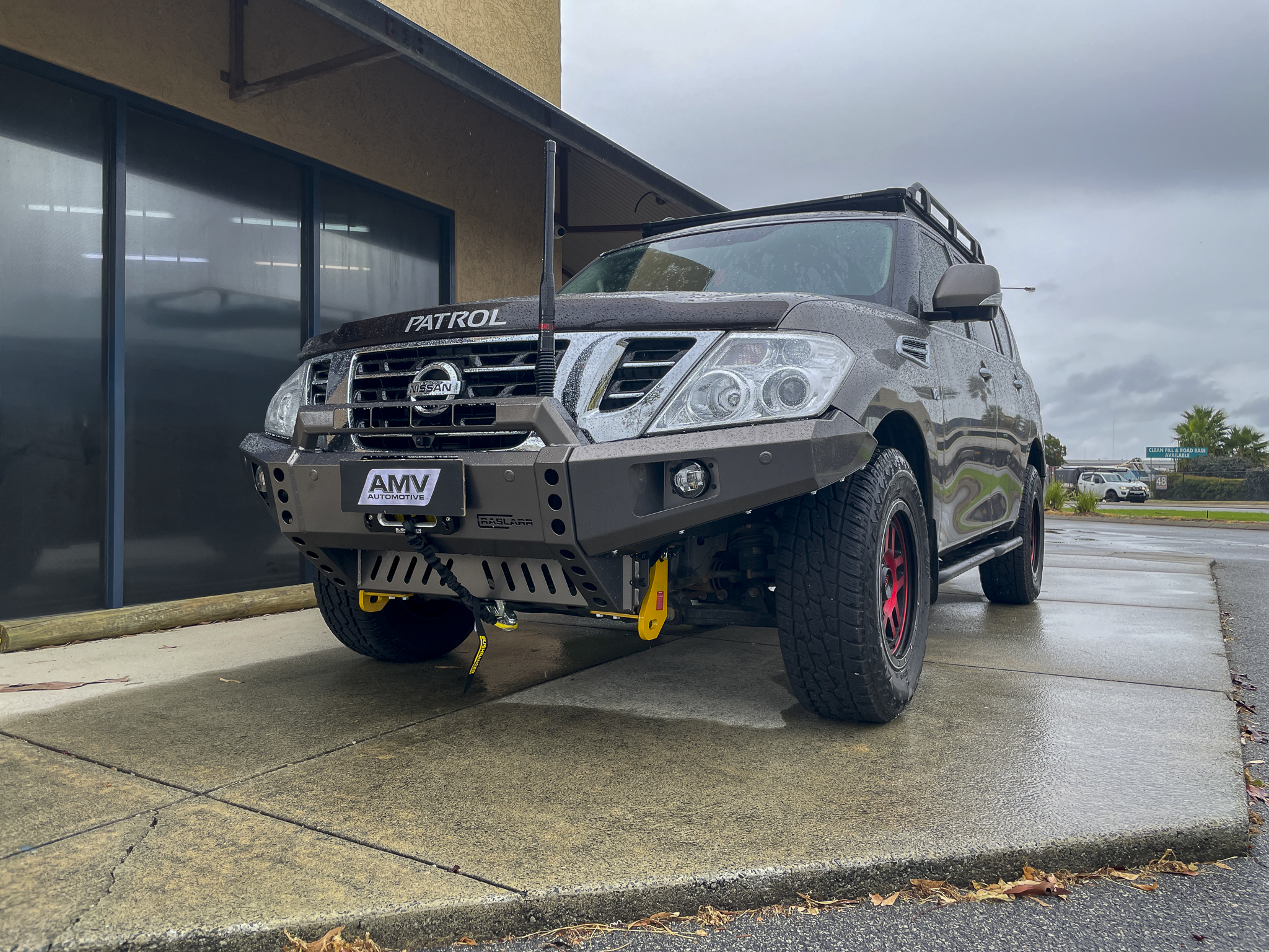 Raslarr Winter Bullbar to suit Y62 Nissan Patrol fitted at AMV Automotive