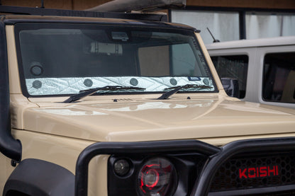 Ultimate Car Window Shades Dash shade solar screen fitted on a JB74 Suzuki Jimny