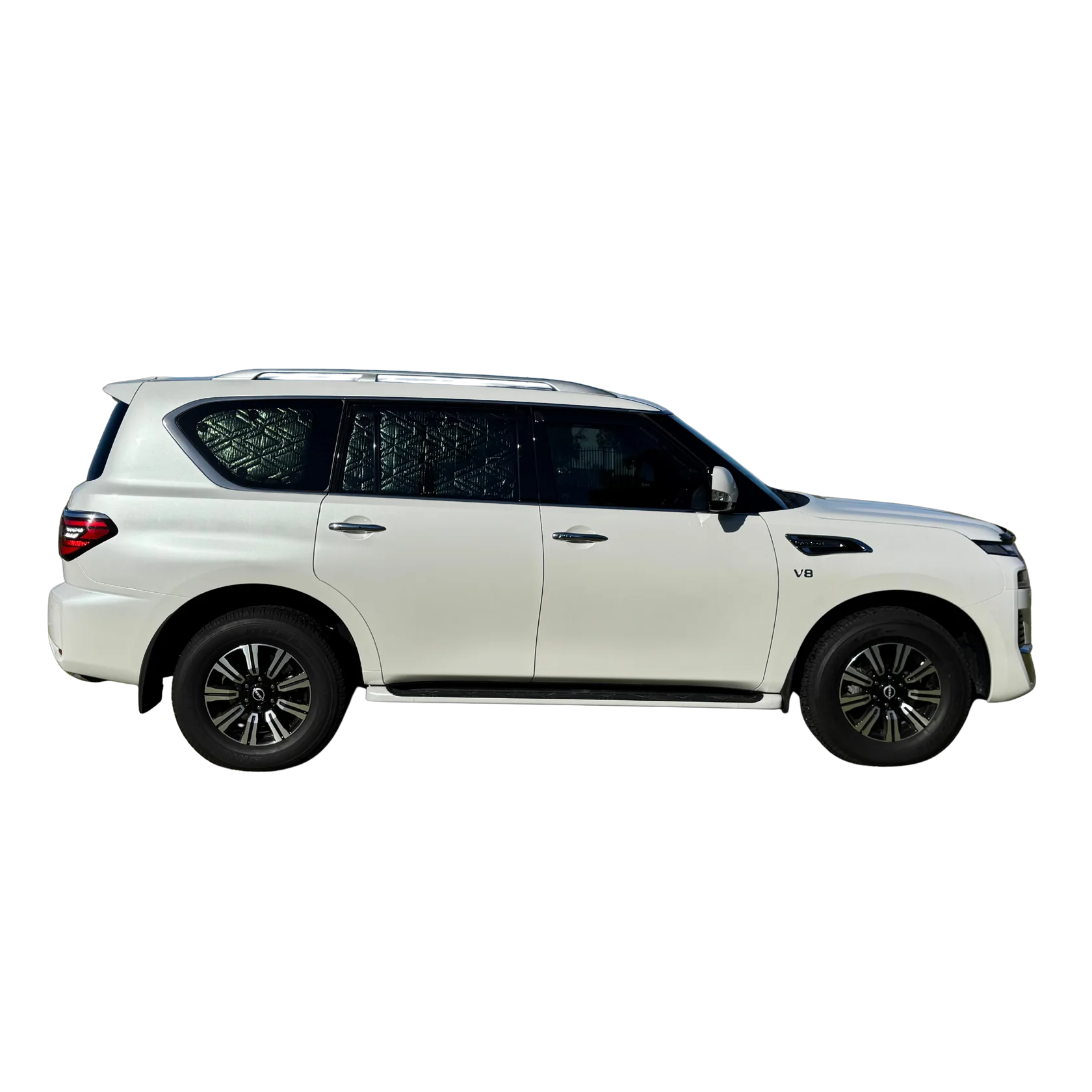 Ultimate Car Window Shades Touring shades solar screens fitted on a Y62 Nissan Patrol