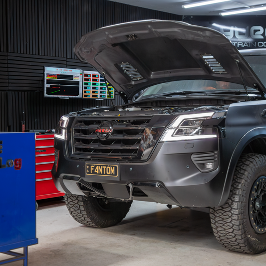 Nissan Patrol Y62 Fantom on Dyno getting AMV Automotive custom tune