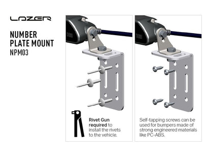 Lazer Licence Plate Mount